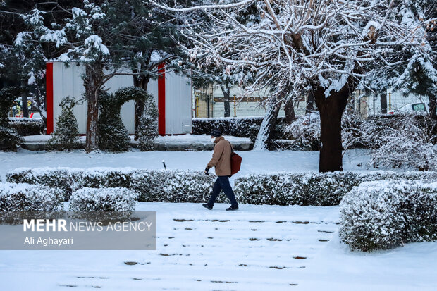چهره زمستانی ارومیه پس از بارش برف