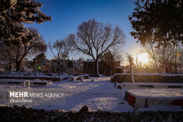 بارش اولین برف زمستانی در سنندج
