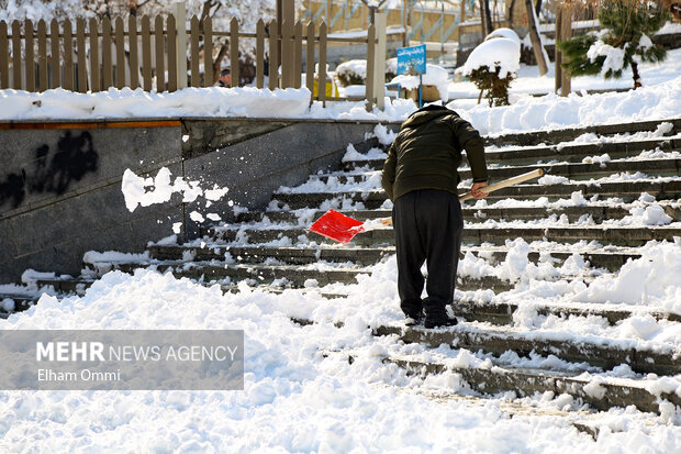 بارش برف در بجنورد