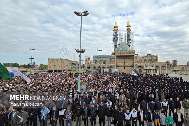 تشییع باشکوه پیکر آیت‌الله شفیعی در اهواز