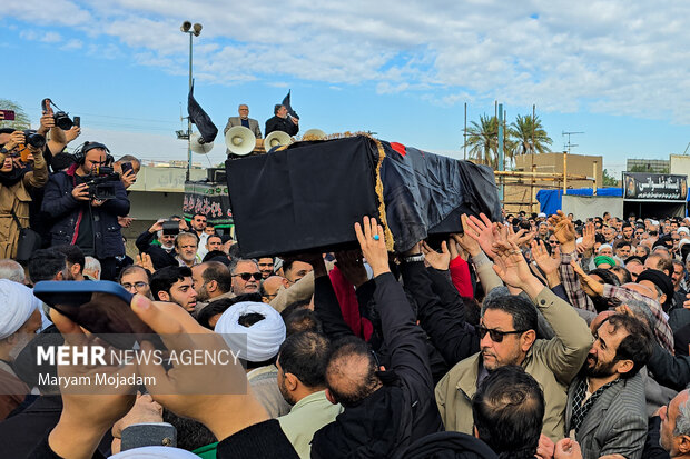 تشییع باشکوه پیکر آیت‌الله شفیعی در اهواز