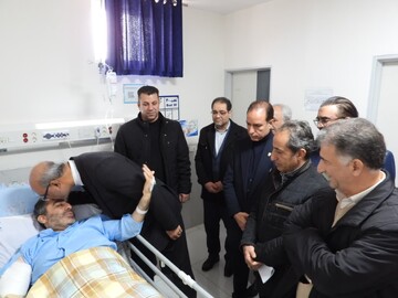 عیادت استاندار کرمانشاه از مدیرکل راهداری استان کرمانشاه