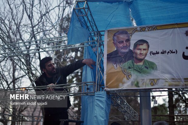 آماده سازی مواکب مردمی ششمین سالگرد شهادت سردار سلیمانی