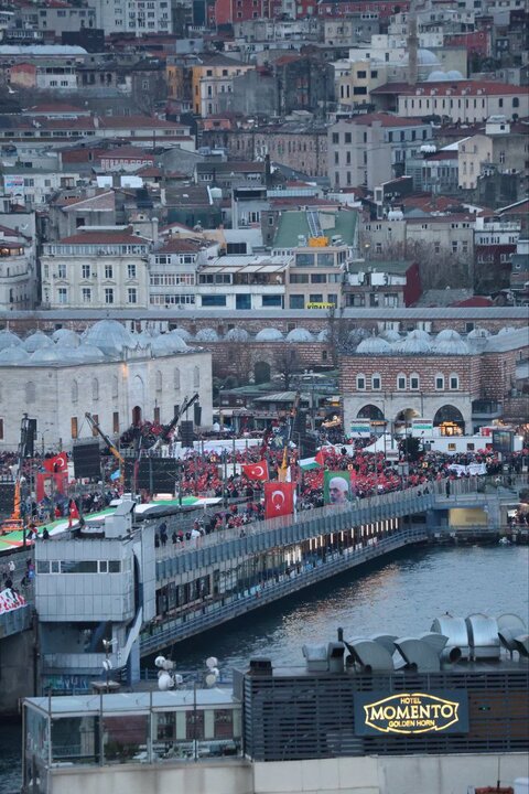 تظاهرات گسترده مردم ترکیه در حمایت از ملت غزه+ تصاویر