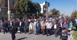 راهپیمایی مردم کوار در انزجار از اغتشاشگران و آشوبگران