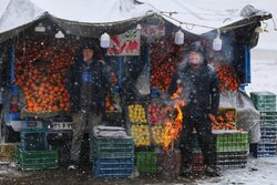 Erdebil'e kar yağdı