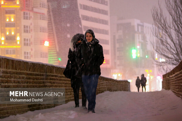 شب برفی اردبیل