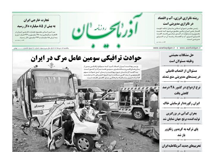 روزنامه های آذربایجان‌شرقی