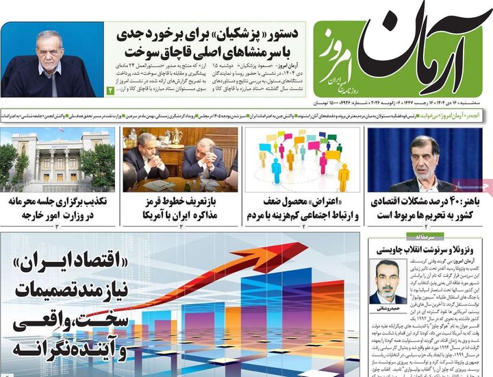 روزنامه 16 دی 1404