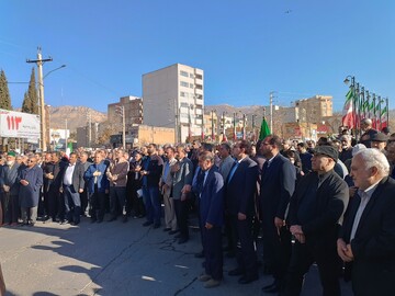 مراسم تشییع پیکر مطهر شهید مدافع امنیت احسان آقاجانی در ایلام