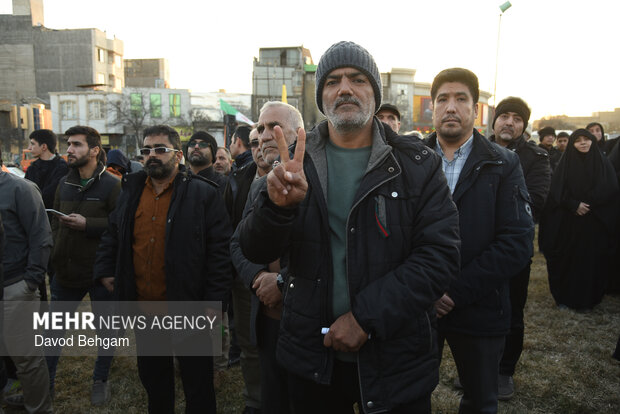 Pro-Islamic Establishment rally by people in Mashhad