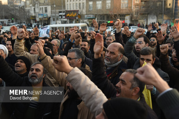 Pro-Islamic Establishment rally by people in Mashhad