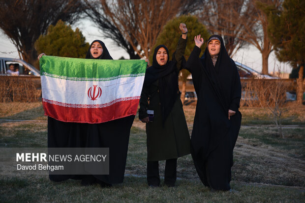 Pro-Islamic Establishment rally by people in Mashhad