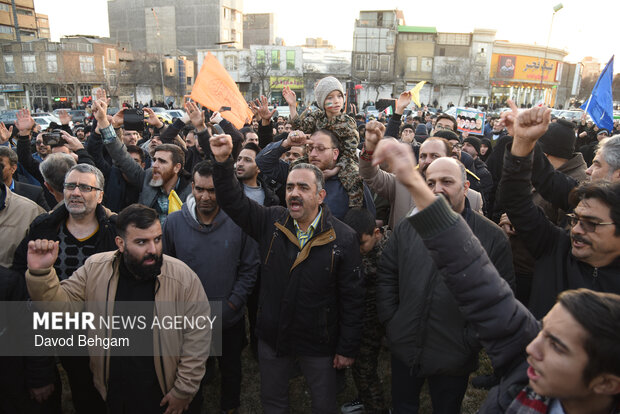 Pro-Islamic Establishment rally by people in Mashhad