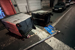 تصاویر خسارت اغتشاش گران به اموال عمومی در فردیس