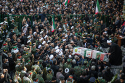 Funeral for 2 security forces martyred by rioters in Qom