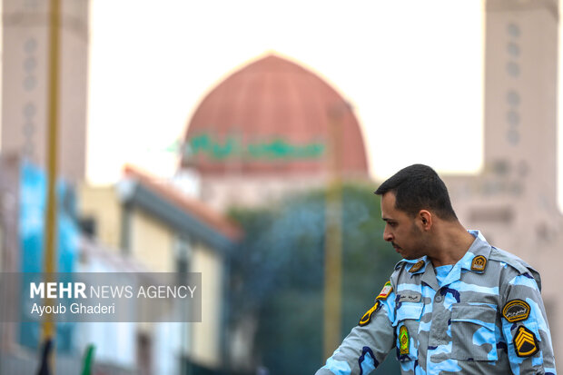 تشییع پیکر شهید امنیت امیرحسین ترکاشوند در کیش