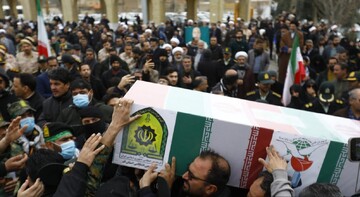 مراسم تشييع شهداء مدافعي الامن في بجنورد