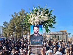 تشییع پیکر مطهر شهید «مهدی رحیمی» در ایلام