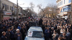 تشییع پیکر «ملینا» و شهدای امنیت در کرمانشاه