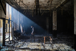 تخریب اموال عمومی توسط اغتشاشگران در یزد