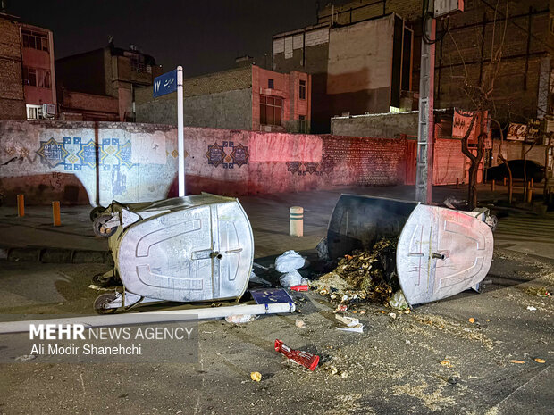 تخریب‌های اغتشاشگران در مشهد