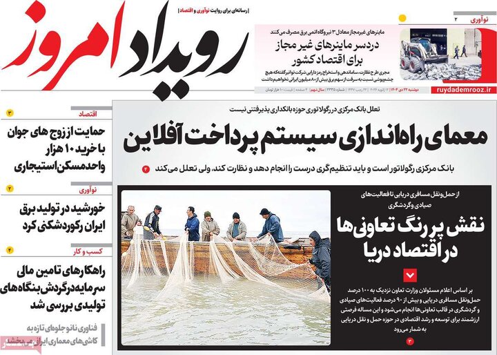 روزنامه های صبح 22 دی