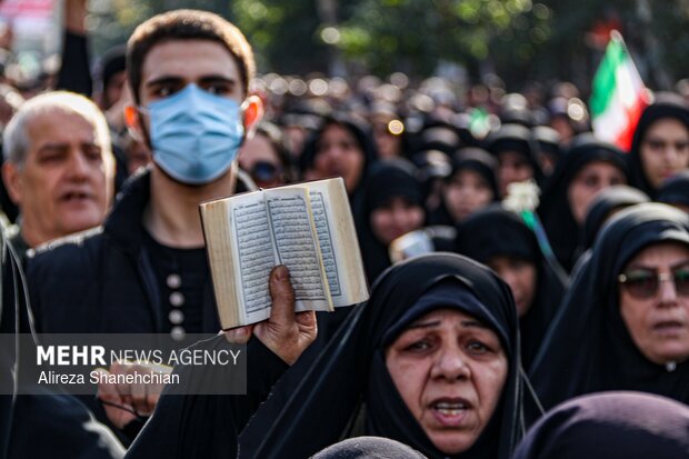 تشییع ۷ شهید مدافع امنیت در رشت