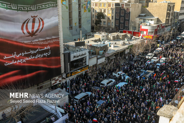 اتحاد قهرمانانه مردم تهران علیه تروریسم و اغتشاش آمریکایی - صهیونیستی