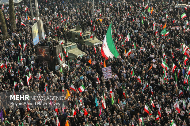 اتحاد قهرمانانه مردم تهران علیه تروریسم و اغتشاش آمریکایی - صهیونیستی
