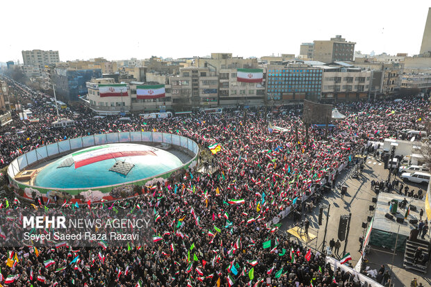 اتحاد قهرمانانه مردم تهران علیه تروریسم و اغتشاش آمریکایی - صهیونیستی