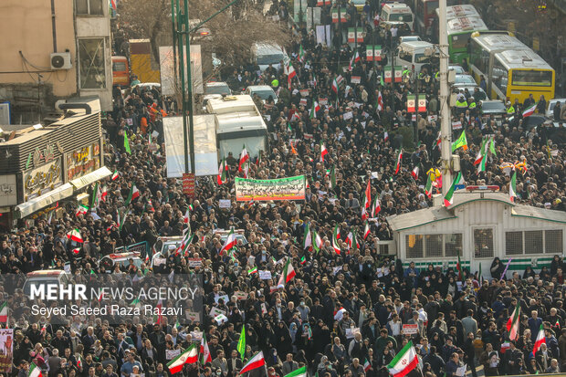 اتحاد قهرمانانه مردم تهران علیه تروریسم و اغتشاش آمریکایی - صهیونیستی