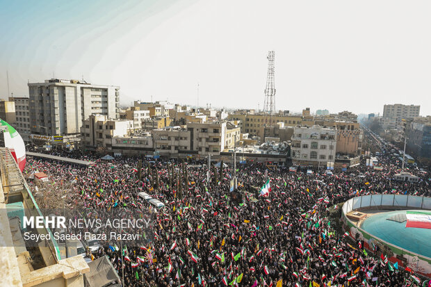 اتحاد قهرمانانه مردم تهران علیه تروریسم و اغتشاش آمریکایی - صهیونیستی