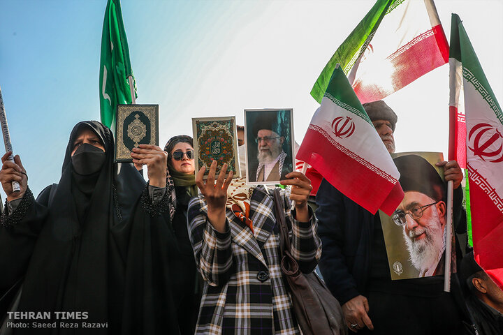 Nationwide rallies supporting the gov., denouncing riots, terror attacks