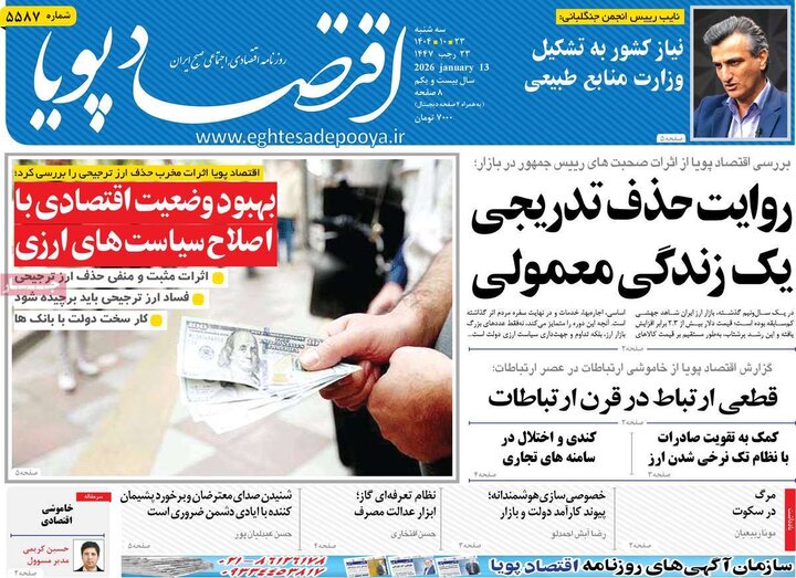 روزنامه های اقتصادی 23 دی