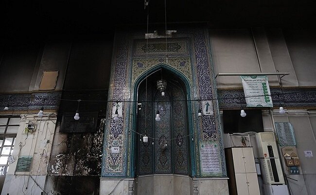 Mehdiye Camisi'nin ateşe verdiliği an kamerada