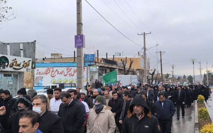 راهپیمایی مردم چرداول و آبدانان علیه اغتشاشگران