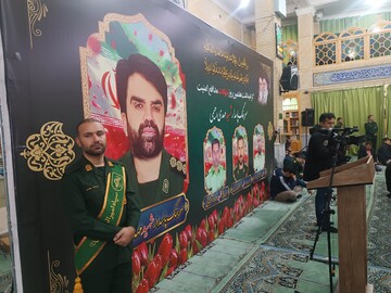 مراسم هفتمین روز شهادت سرهنگ مهدی رحیمی در ایلام