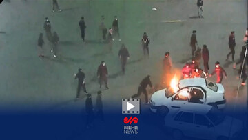 تصاویر دوربین‌های مداربسته از اقدامات تروریست‌ها در اغتشاشات خوزستان