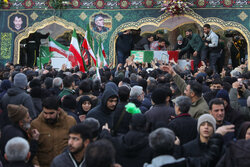 مراسم تشییع پیکرهای مطهر شهدای اغتشاشات تروریستی آمریکایی صهیونیستی-۴