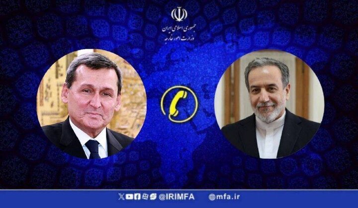 عراقجي يناقش مع نظيره التركمانستاني اخر تطورات العلاقات الثنائية و الاقليمية والدولية