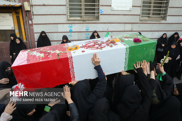 مراسم تشییع پیکرهای مطهر شهدای اغتشاشات تروریستی آمریکایی صهیونیستی