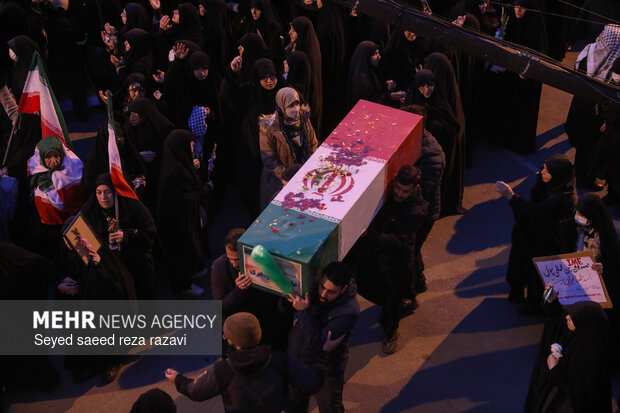 مراسم تشییع پیکرهای مطهر شهدای اغتشاشات تروریستی آمریکایی صهیونیستی