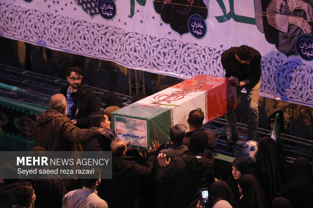 مراسم تشییع پیکرهای مطهر شهدای اغتشاشات تروریستی آمریکایی صهیونیستی