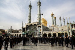 قم در سوگ کریمه اهل‌بیت(س)؛ حرم اخت الرضا(ع) کانون عزاداری