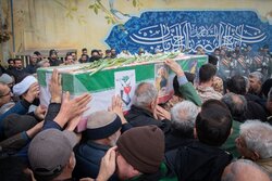 تشییع پیکر بسیجی شهید «حسین حمامیان» در شاهرود