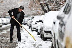 شروع بارش برف هم اکنون در تبریز