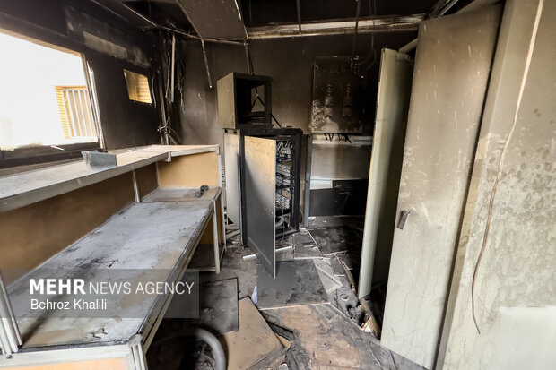 خسارات آشوبگران به مشیریه تهران