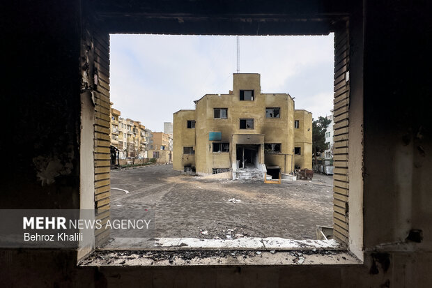 خسارات آشوبگران به مشیریه تهران