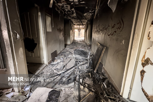 خسارات آشوبگران به مشیریه تهران